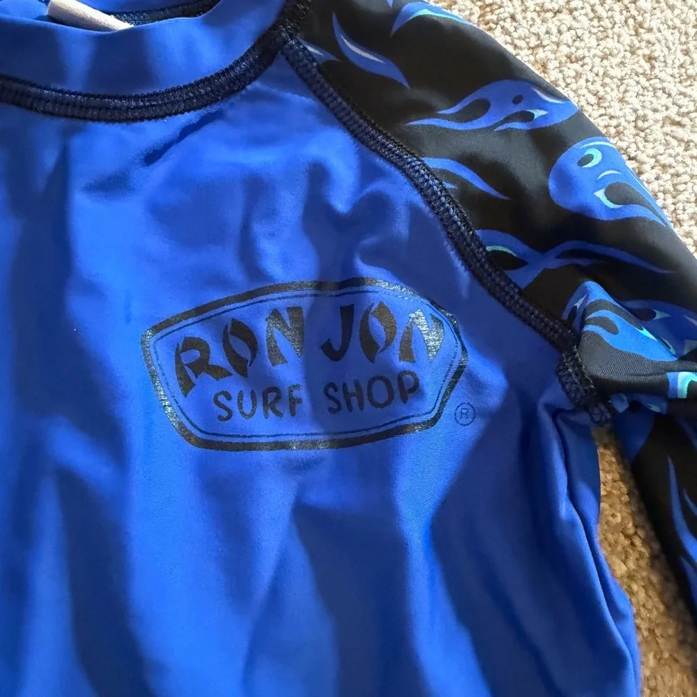 Ron Jon Kids' Blue and Black Rash Guard Set